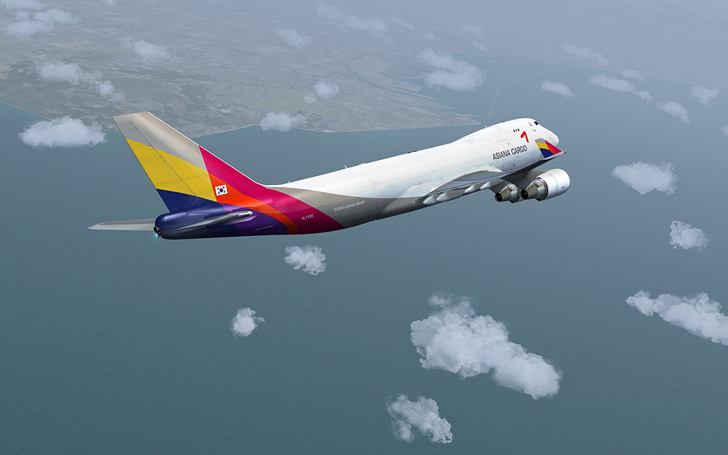 Laser Decal  Boeing 747-400 Asiana Cargo 